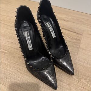Italian Shoemakers Metallic Studded Heels